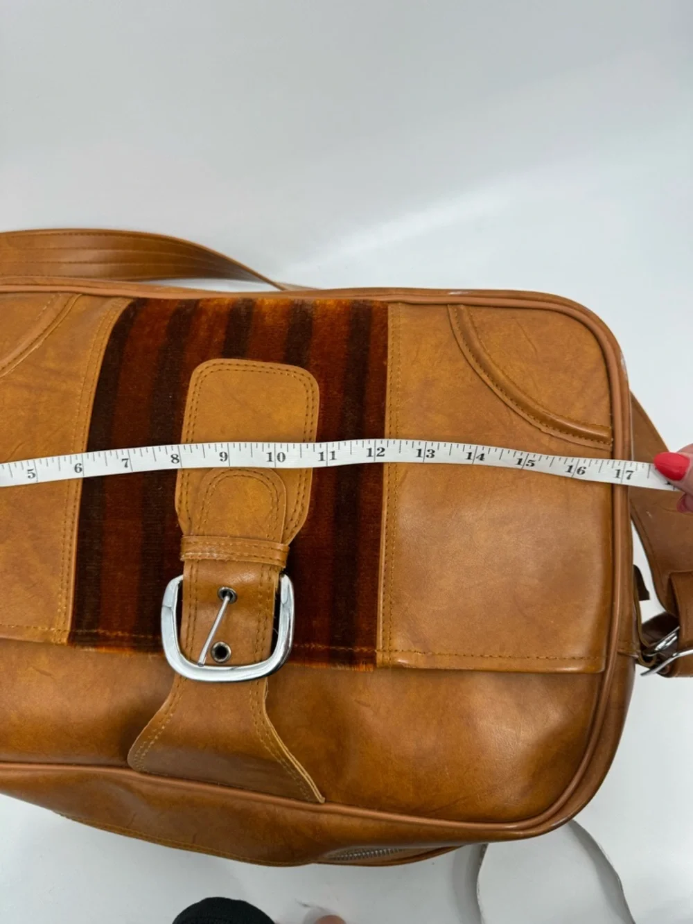 Vintage Style Brown Leather Crossbody Bag work bag Mens Neutral
